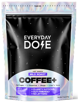 Everyday Dose Coffee+ Mild Roast mushroom coffee pouch